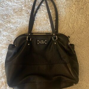 Kate Spade Black Pebbled Leather Laptop & Shoulder Bag